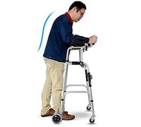 Andadores. Andador for personas mayores, ayuda for caminar, plegable con ruedas, con almohadilla de soporte for reposabrazos, entrenador ligero de extremidades inferiores for discapacitados
