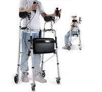 Andadores, andador plegable compacto con ruedas, andador estándar plegable con freno, andador auxiliar de rehabilitación de altura ajustable, andador de movilidad para adultos mayores