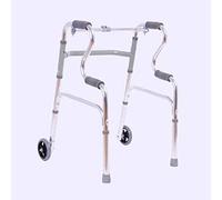 Andadores. Andador, plegable, de altura ajustable, antideslizante, ayuda for caminar, marco de rehabilitación, aleación de aluminio, for personas mayores que anhelan(With wheels)