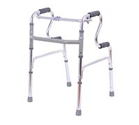 Andadores. Andador, plegable, de altura ajustable, antideslizante, ayuda for caminar, marco de rehabilitación, aleación de aluminio, for personas mayores que anhelan(Without wheels)