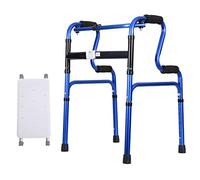 Andadores. Andador plegable de aluminio con estructura for caminar, ayuda for movilidad, andador 2 en 1 con asiento for personas mayores(Blue)