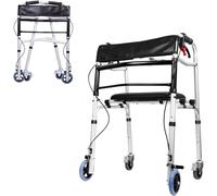 Andadores, andadores for personas mayores, andador estándar plegable con asiento y freno de mano, ayudas for caminar con 4 ruedas, andador multifuncional ajustable en altura