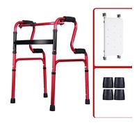 Andadores. Andadores plegables, altura ajustable con asiento, ayuda for caminar de aleación de aluminio, pies antideslizantes for personas mayores discapacitadas que anhelan(With Seat)