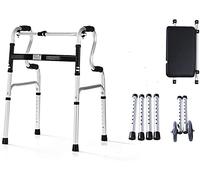 Andadores, Ayuda de movilidad for caminar plegable y liviana 2 en 1 con asiento y ruedas de PU for personas mayores que anhelan