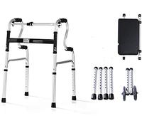 Andadores, Ayuda de movilidad for caminar plegable y liviana 2 en 1 con asiento y ruedas de PU for personas mayores que anhelan