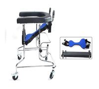 Andadores con Asiento y Frenos de Rehabilitación Infantil Ayuda de Movilidad 4 Ruedas Altura Regulable de Acero, Ligero con Apoyabrazos Acolchados Antideslizantes(aldult)