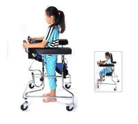 Andadores con Asiento y Frenos de Rehabilitación Infantil Ayuda de Movilidad 4 Ruedas Altura Regulable de Acero, Ligero con Apoyabrazos Acolchados Antideslizantes(child)