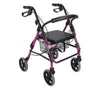 Andadores con ruedas ajustables en altura para personas mayores con asiento grande y bolsa El marco para caminar plegable liviano soporta 220 lb