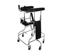 Andadores con ruedas Andador ajustable hacia arriba y hacia abajo con asiento Ejercicio de rehabilitación de parálisis cerebral para personas mayores Andador plegable para discapacitados