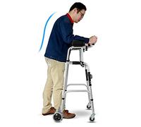 Andadores con ruedas para personas mayores, ligeros, de aluminio, plegables, para personas mayores, adultos y discapacitados, carga de 150 kg de potencia