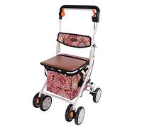 Andadores con ruedas plegables, andador, movilidad for adultos, personas mayores verticales asiento, rueda universal de 360 °, carrito compras