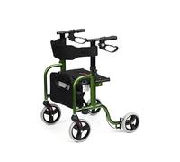 Andadores con ruedas plegables para personas mayores, andadores con ruedas ligeros para personas mayores con respaldo de apoyabrazos, andador con ruedas plegable, ayuda para caminar para adultos