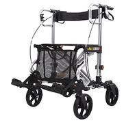 Andadores con ruedas plegables para personas mayores con 4 ruedas y respaldo cómodo Sistema de freno doble Ayuda de movilidad rodante Máx. 330 libras