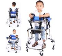 Andadores de 6 Ruedas para Niños Andadores para Niños con Parálisis Cerebral Marco de pie para Rehabilitación de Accidentes Cerebrovasculares, Andador para Bebés Caminador de Rehabilitación Permanente
