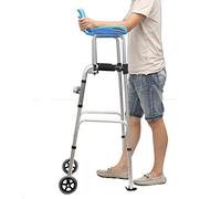 Andadores de movilidad para personas mayores, andador vertical progresivo de pie alto, altura ajustable, asistencia de escalón rodante resistente, carga de 180 kg (400 libras)