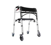 Andadores De Pie Para Rehabilitación Andadores Ligeros Y Plegables Con Asiento Para Personas Mayores Freno De Mano Y Altura Ajustable De Aluminio