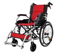 Andadores de viaje para adultos, ligeros, plegables, manuales portátiles, sillas de ruedas de transporte plegables con frenos de mano, andadores con ruedas para personas mayores, para interiores y ex