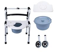 Andadores estándar Andador Antideslizante Equipo Auxiliar para discapacitados Anticaída Plegable Ajuste de Altura Carro para Anciano (Plata 70 80 cm) (Plata 74 93 cm)