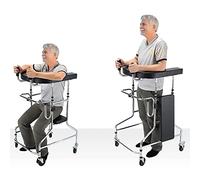 Andadores estándar, andador plegable ajustable con reposabrazos de fácil acceso, marco auxiliar de rehabilitación para personas mayores