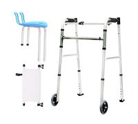 Andadores estándar Andador plegable estándar para personas mayores Andador auxiliar de rehabilitación de aleación de aluminio liviano con bidé y reposabrazos Altura ajustable