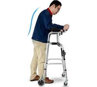 Andadores estándar verticales para personas mayores, andador plegable con almohadilla para reposabrazos para movilidad limitada con discapacitados y personas mayores que anhelan