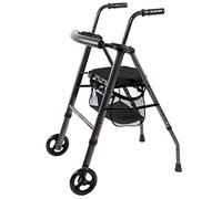 Andadores ligeros y plegables con ruedas y asa ajustable en el asiento, carrito de compras para ancianos, reposabrazos ajustable para ancianos (aleación de aluminio) Beauty Comes