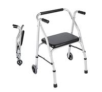 Andadores ligeros y plegables para personas mayores con asiento acolchado y ruedas, ayuda para discapacitados, caminantes de interior, para personas mayores, una estrella de luz