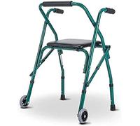 Andadores para ancianos Andador para personas mayores andador andador con ruedas con asiento y ruedas, portátil, ligero, plegable, para personas mayores, para casa al aire libre (color: verde) Es tan