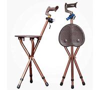 Andadores para ancianos Andador para personas mayores Andador Asiento de altura ajustable Conducir Muletas médicas plegables Taburetes Whe Old Man Bastón Taburete Andador Plegable El trípode puede