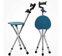 Andadores para ancianos Andador para personas mayores con ruedas Asiento de altura ajustable Drive Muletas médicas plegables Taburetes Whe Old Man Bastón Taburete Andador Plegable El trípode puede