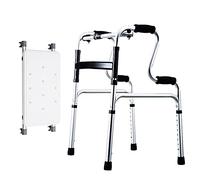 Andadores para Ancianos Levantarse Andadores para personas mayores Plegable Ligero Aluminio Rollators Andador por Hospital Asilo de ancianos Hogar (Color : With Wheels)