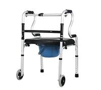 Andadores para Ancianos/Marco Auxiliar de rehabilitación de Ruedas de aleación de Aluminio liviano con Almohadilla para reposabrazos y Ruedas