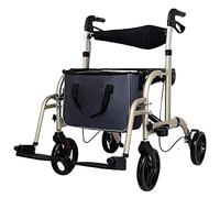 Andadores para personas mayores Andador Andador, Andador plegable para personas mayores con marco de aluminio duradero, compatible con silla de ruedas manual plegable, altura ajustable, andador