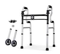 Andadores para personas mayores Andador, andador plegable de aluminio liviano Andador plegable con ruedas para personas mayores, adultos, andador con ruedas delanteras extra anchas, tamaño para