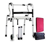 Andadores para personas mayores Andador, andadores, andador plegable ligero, andador de aluminio para caminar asistido para ancianos de cuatro patas, bastón antideslizante con hospital, Space Sa small