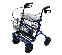 Andadores para personas mayores, andador de cuatro ruedas con cesta de almacenamiento y plataforma, capacidad de peso de 270 libras para padre y madre, ahorrador de espacio, duradero