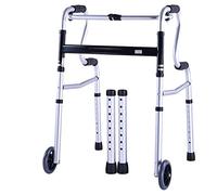 Andadores para personas mayores Andador ligero con ruedas, Andador con ruedas de aluminio, Asiento y ruedas, Sistema de frenado dual, Alternativa de muletas, Andador con ruedas con asiento acolchado