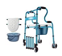 Andadores para personas mayores Andador plegable Andadores verticales ajustables en altura para personas mayores Ayuda para discapacitados Andadores Andador multifuncional,Azul,C