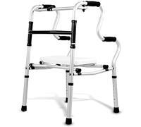Andadores para personas mayores Andador plegable compacto con asiento, andadores estándar para personas mayores, altura ajustable, peso ligero, soporta hasta 200 libras, todo está bien