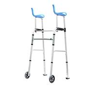 Andadores para personas mayores, andador plegable compacto con soporte de brazo para personas mayores, adultos, caminador de rueda delantera extra ancha, ligero soporta hasta 300 libras, rodillo
