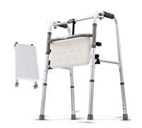 Andadores para personas mayores, andador plegable, con asiento, ajustable, ligero, portátil, compacto para personas mayores, ayudas para caminar de aluminio para discapacitados Walker Walker, Mob