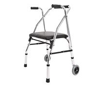 Andadores para personas mayores, andador plegable de aleación de aluminio con rueda delantera direccional y cojín suave, ayuda para personas mayores, andador de discapacitados para familias y