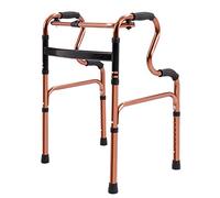 Andadores para personas mayores, andador plegable portátil de altura ajustable sin ruedas, andador de movilidad liviano para adultos mayores discapacitados, artículos esenciales para el hogar, marrón