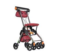Andadores para personas mayores Andador portátil con asiento Ayuda para correr Carro de movilidad con bolsa Cochecito de compras Rodillo ligero Plegable 4 ruedas Sistema de frenado doble, utilizado