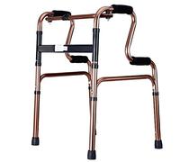 Andadores para Personas Mayores Andadores Plegables Ligeros para Personas Altas, Asistencia de Paso de Altura Ajustable para Interiores y Exteriores, Marrón, Andador con Ruedas de Carga de 190 kg,