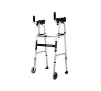 Andadores para personas mayores Bastón Muletas para ancianos, marco de entrenamiento Polea Espesar Plegable Discapacitados Bastón de cuatro patas de pie Aleación de aluminio Altura ajustable Ayuda pa