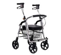 Andadores para personas mayores, carrito de compras para discapacitados, altura ajustable, rueda de cinturón con andador de aleación de aluminio, plegable, portátil, carrito de compras de comestibles,