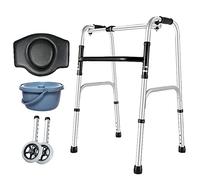 Andadores para personas mayores con asiento, plegables, ligeros, para personas mayores, ayudas con discapacidad, caminantes de interior, para personas mayores, marco de caminata, estrella E de luz
