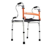 Andadores para personas mayores con asiento sin ruedas, plegables ligeros y asistidos por viajes, altura ajustable para personas mayores, aluminio potente