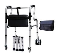 Andadores para personas mayores con marcos plegables de asiento para adultos, marco de andador de movilidad, marcos estrechos para ancianos, ayudas para caminar para discapacitados, estrella de luz D